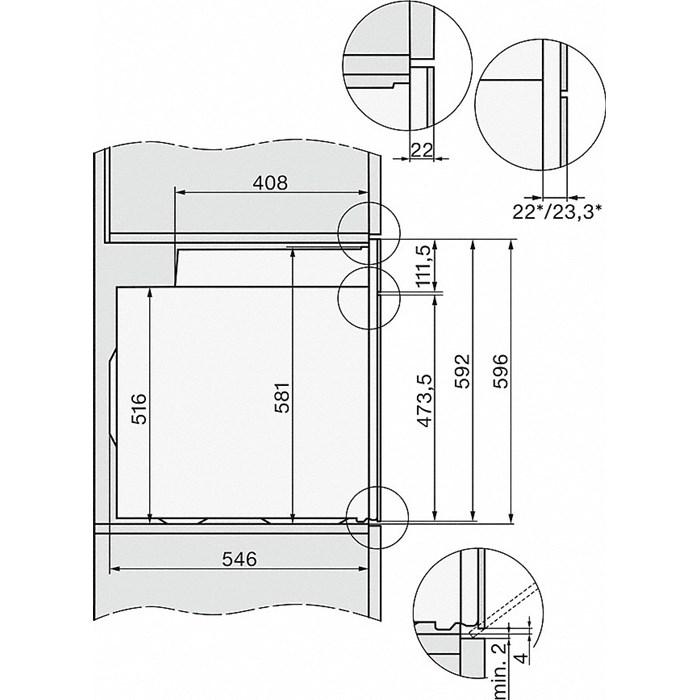 Miele H 7460 BP Backofen Brillantweiß A+