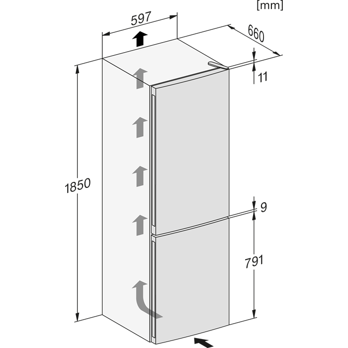 Miele KFN 4374 ED Stand- Kühl- und Gefrierkombination, Weiß