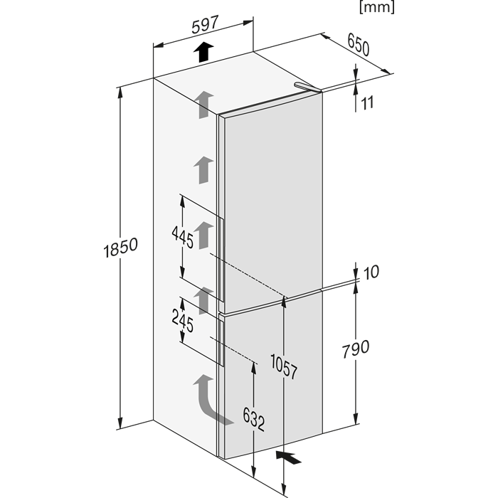 Miele KD 4072 E Active Stand- Kühl- und Gefrierkombination, Weiß