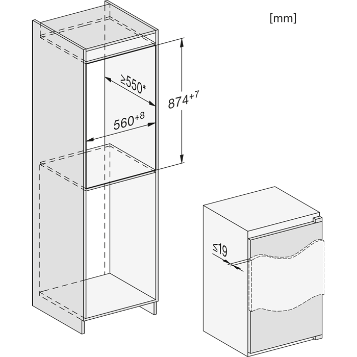 Miele K 7127 D Einbau-Kühlschrank