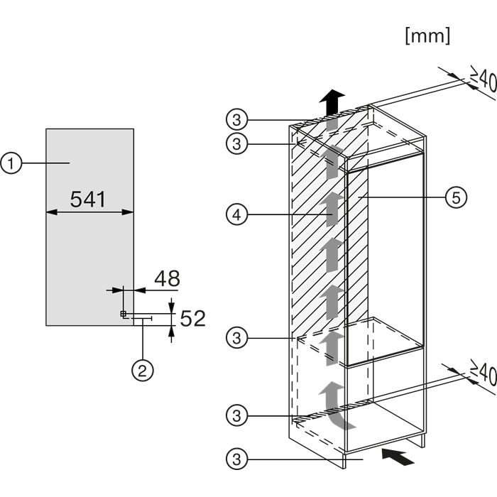 Miele K 7326 E Einbau-Kühlschrank mit 4-Sterne Gefrierfach