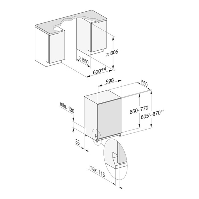 Miele G 5150 Vi Active Vollintegrierter Geschirrspüler