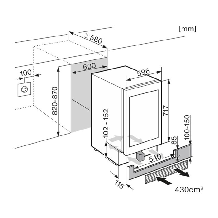 Miele KWT 6322 UG-1 Unterbau Weintemperierschrank