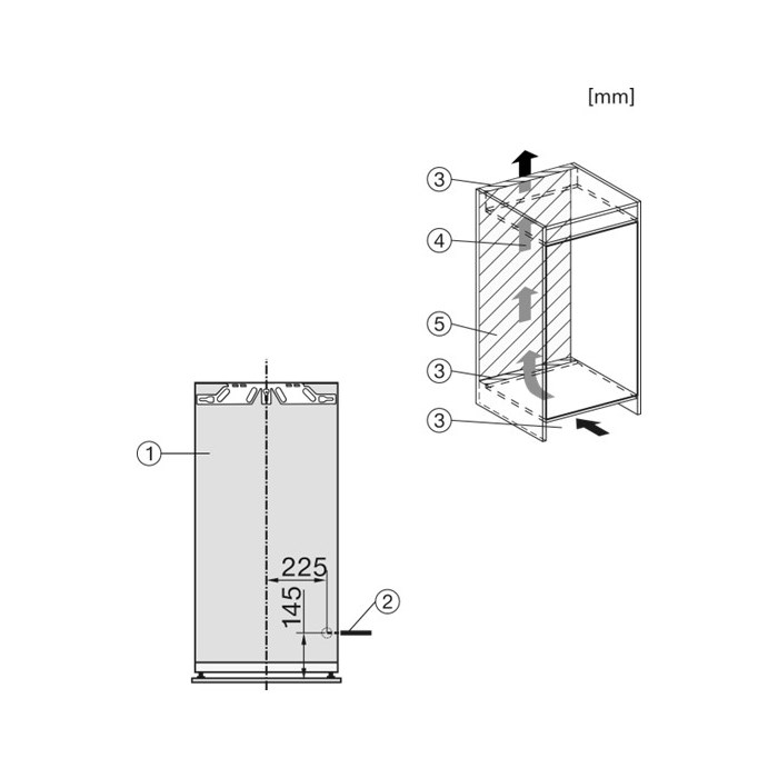 Miele K 7348 C 125 Gala Ed Einbau-Kühlschrank